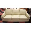 SHOWHOME BEIGE LEATHER SOFA