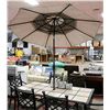 Image 2 : TILE TOP PATIO TABLE W/ 6 ARM CHAIRS & UMBRELLA