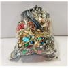 BAG OF MIXED VINTAGE JEWELLERY APPROX 3 POUNDS