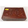 ANTIQUE LEATHER TOOLED GENTLEMANS ACCESORIE BOX