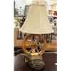 Image 1 : WAGON WHEEL WOODEN LAMP