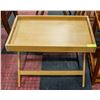 Image 1 : WOOD TV TRAY SERVING TABLE W/ REMOVABLE TOP