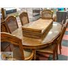 WOOD DINING TABLE WITH 6 CHAIRS