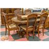 Image 2 : WOOD DINING TABLE WITH 6 CHAIRS