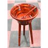Image 1 : FLOORSTANDING WOODEN SALAD BOWL W/ SERVING SPOON