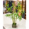 Image 1 : ARTIFICIAL BAMBOO PLANT IN DARK WOOD BASE