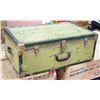 Image 1 : VINTAGE GREEN TRUNK W/ MILITARY PRINT