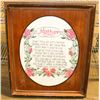 Image 1 : "MOTHER" FRAMED NEEDLE POINT