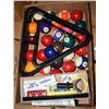 Image 1 : VINTAGE POOL BALLS WITH 2 RACKS