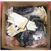 Image 1 : BOX OF ASSORTED WORK GLOVES, VARIOUS SIZES