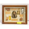Image 1 : EGYPTIAN SHADOW BOX FRAMED PICTURE UNIQUE