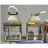 Image 1 : TWO SHOWHOME LANTERN DECOR,CLEAR GLASS