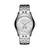 Image 1 : NEW ARMANI UNISEX 38MM SILVER DIAL MSRP $309