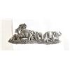 PEWTER ELEPHANTS IN A ROW BROOCH