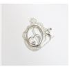 Image 1 : RODIUM PLATED HEART AND CIRCLE NECKLACE