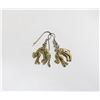 Image 1 : VINTAGE BRASS CHEETAH EARRINGS