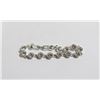 Image 1 : SILVER BRACELET WITH WHITE RHINESTONES