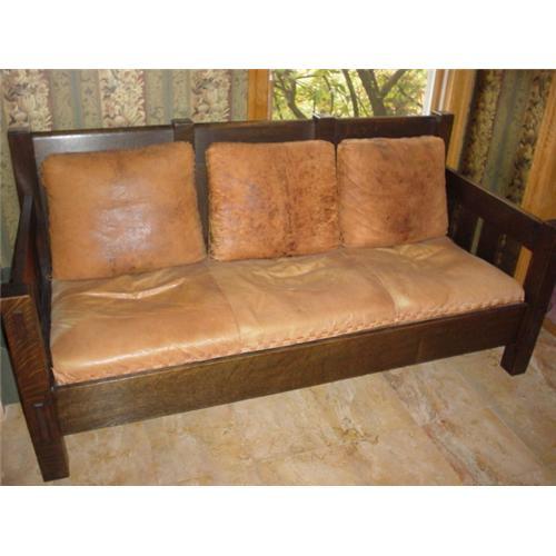 ANTIQUE STICKLEY MISSION SETTEE SOFA 2085341