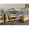 Image 2 : PALLET OF ADJUSTABLE PRODUCT SHELVING WITH 20 UPRIGHTS, 60 WOOD SHELF INSERTS, AND CROSS BEAMS
