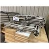 Image 2 : PALLET OF ADJUSTABLE PRODUCT SHELVING WITH 20 UPRIGHTS, 60 WOOD SHELF INSERTS, AND CROSS BEAMS