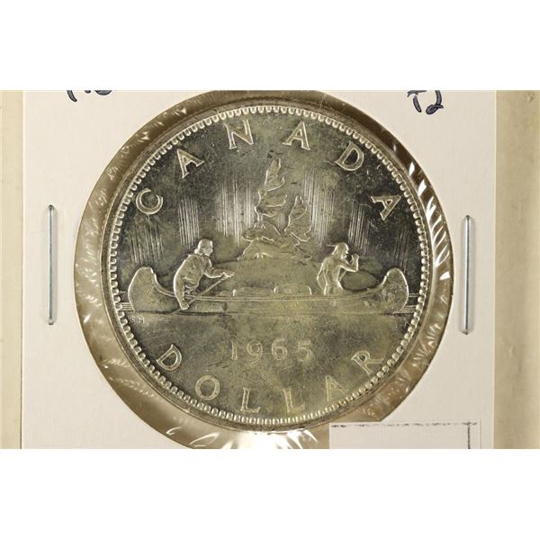 1965 CANADA BLUNT TYPE II SILVER DOLLAR BU