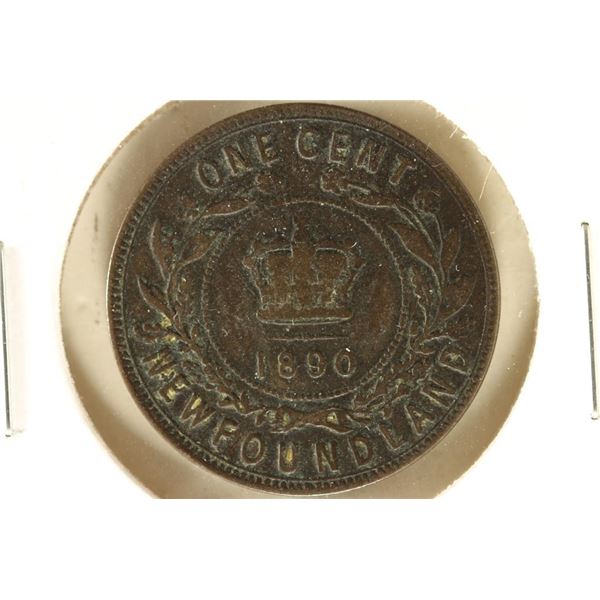 1890 NEWFOUNDLAND ONE CENT