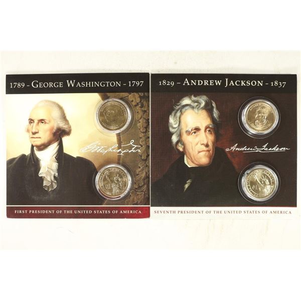 2007-P & D WASHINGTON DOLLARS & 2008-P & D