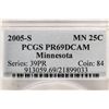 Image 3 : 2005-S MINNESOTA QUARTER PCGS PR69 DCAM