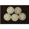 Image 1 : 1906, 2-1907, 1910 & 1913 BARBER DIMES