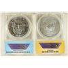 Image 2 : 2-ANACS MS70 AMERICAN SILVER EAGLES 1987 &