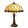 Image 1 : Art Glass Jeweled 2-Light Table Lamp