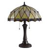 Image 2 : Art Glass Jeweled 2-Light Table Lamp
