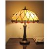 Image 3 : Art Glass Jeweled 2-Light Table Lamp