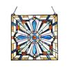 Image 2 : Mission Style Stained Art Glass Hanging Window Panel