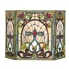 Image 1 : Tiffany-style Victorian Folding Fireplace Screen