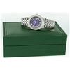 Image 7 : Rolex Mens Stainless Steel Blue Vignette Roman 3 ctw Diamond Datejust Wristwatch