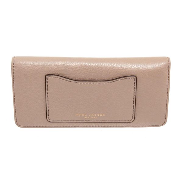 Marc Jacobs Taupe Leather Recruit Open Face Wallet