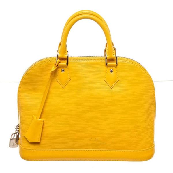 Louis Vuitton Yellow Epi Leather Alma PM Satchel