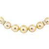 Image 2 : 0.80 ctw Diamond and South Sea Pearl Necklace - 14KT Yellow Gold