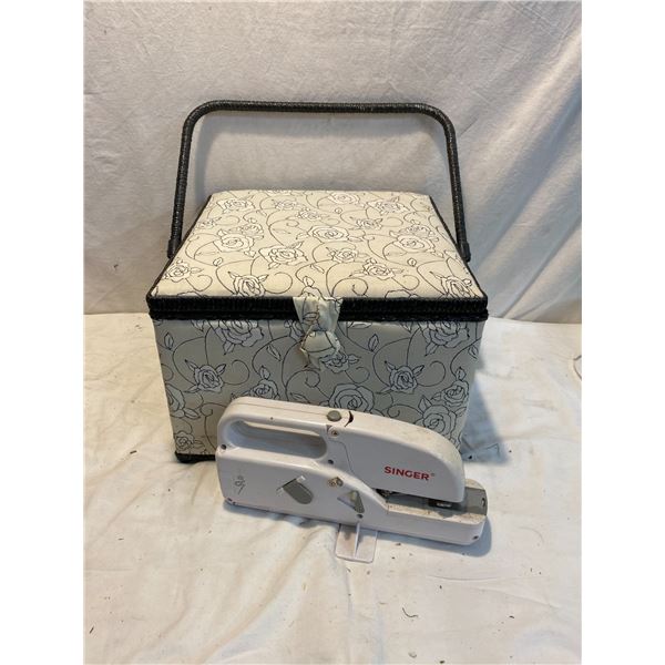 Sewing basket and the singer item