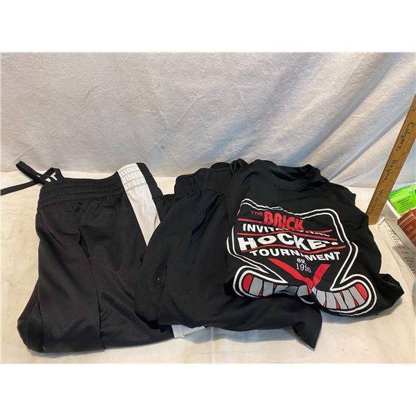 Sweat pants medium long sleeve shirt sm shorts adidas small