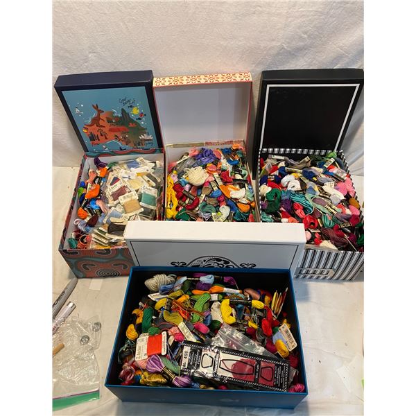 4 boxes embroidery floss