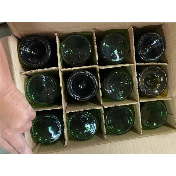 Glass wine bottles