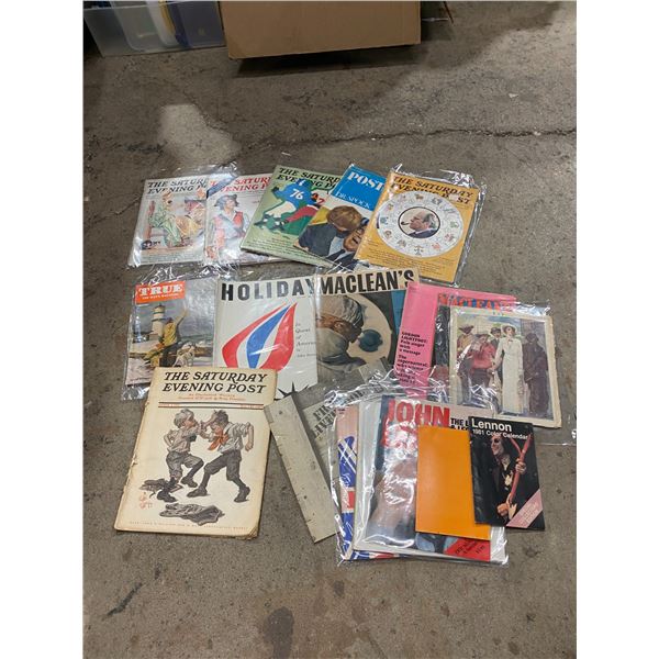 Collectibles magazines etc Saturday evening post and more