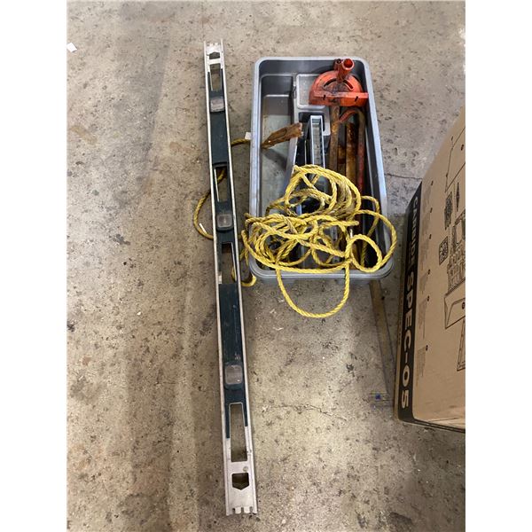 Assorted rope and files etc