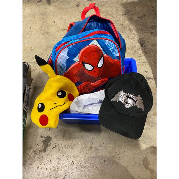 Kids hats and backpacks