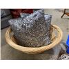 Image 1 : Basket and throw cushions