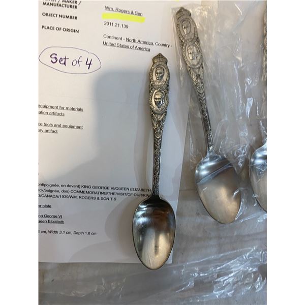 Set of 4 commemorative spoons 1939