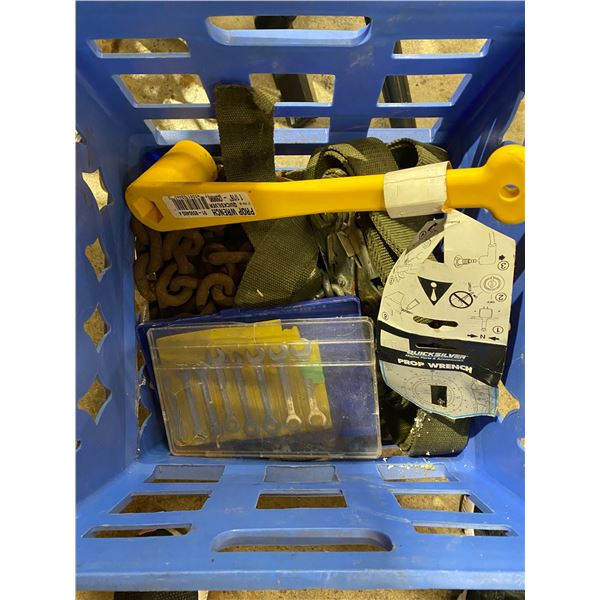 Chains, strap prop wrench etc