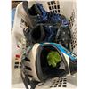 Image 1 : Helmet, skates size 7  grips for shoes size l/xl